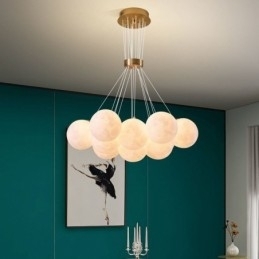 Candelabru Moon Bubble Lampă suspendată modernă cu bile cu imprimare 3D
