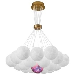 Candelabru Moon Bubble Lampă suspendată modernă cu bile cu imprimare 3D