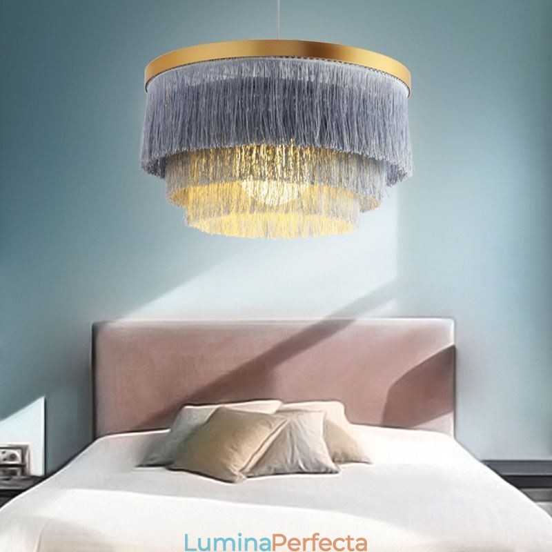 Lampă decorativă nordică suspendată Candelabru cald romantic cu ciucuri Lampă suspendată creativă