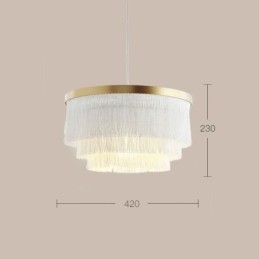 Lampă decorativă nordică suspendată Candelabru cald romantic cu ciucuri Lampă suspendată creativă