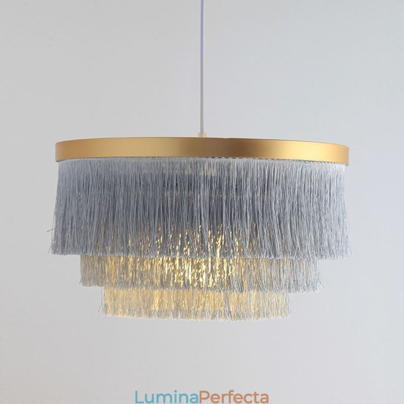Lampă decorativă nordică suspendată Candelabru cald romantic cu ciucuri Lampă suspendată creativă
