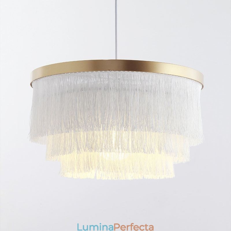 Lampă decorativă nordică suspendată Candelabru cald romantic cu ciucuri Lampă suspendată creativă