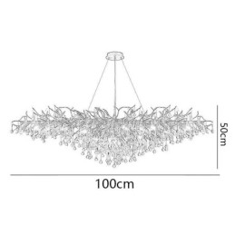 Candelabru din cristal de lux Aur Modern Lampa suspendata din tavan