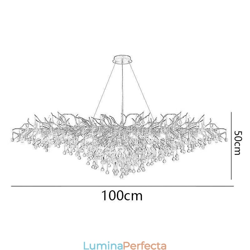 Candelabru din cristal de lux Aur Modern Lampa suspendata din tavan
