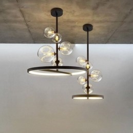 Lumini suspendate moderne Candelabru cu bule de sticlă
