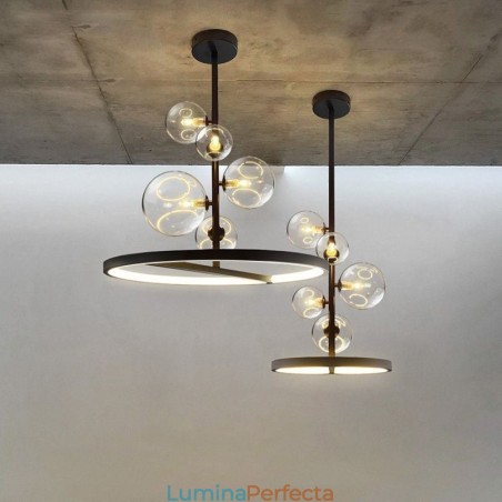 Lumini suspendate moderne Candelabru cu bule de sticlă Lumini suspendate moderne Candelabru cu bule de sticlă