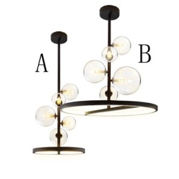 Lumini suspendate moderne Candelabru cu bule de sticlă