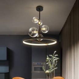 Lumini suspendate moderne Candelabru cu bule de sticlă