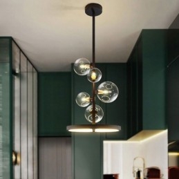 Lumini suspendate moderne Candelabru cu bule de sticlă