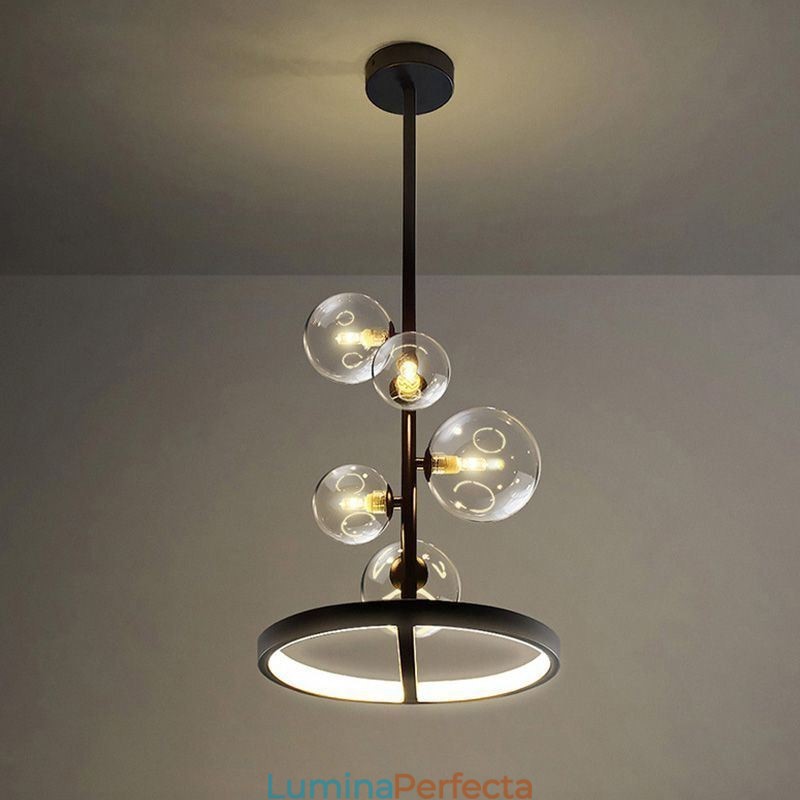 Lumini suspendate moderne Candelabru cu bule de sticlă
