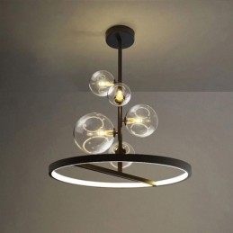 Lumini suspendate moderne Candelabru cu bule de sticlă