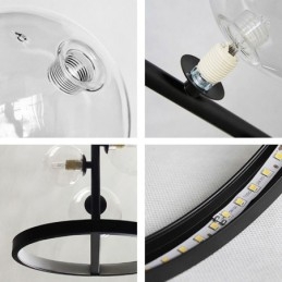 Lumini suspendate moderne Candelabru cu bule de sticlă