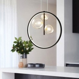 Lampă Nordic Pendant Sticla Bubbles Circle Candelabru Lampă Modernă pentru Salon