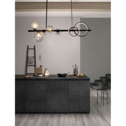 Lampă suspendată modernă cu bule de sticlă Lămpi lungi negru