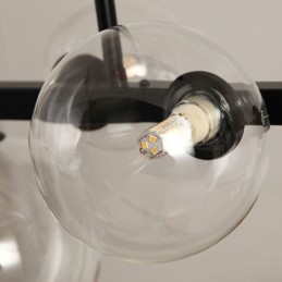 Lampă suspendată modernă cu bule de sticlă Lămpi lungi negru