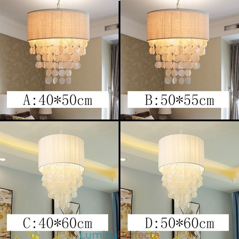 Lampă suspendată contemporană, scoici de meduză, cu abajur cilindru