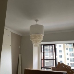 Lampă suspendată contemporană, scoici de meduză, cu abajur cilindru