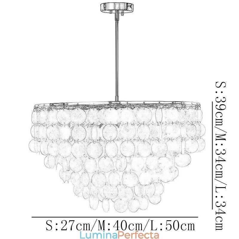 Lampă suspendată europeană Seashell Lampă suspendată contemporană
