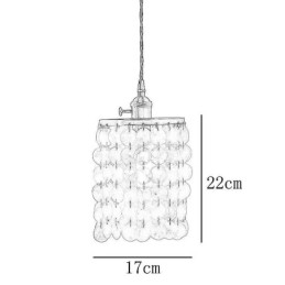 Candelabru clasic modern, abajur din scoici alb, lampă suspendată de tavan