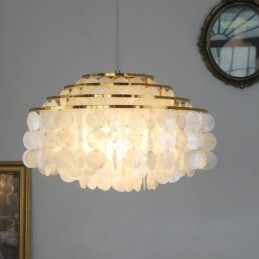 Candelabru modern cu picături de ploaie, abajur albă, iluminat de tavan