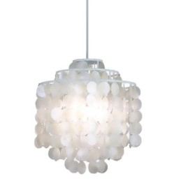 Lampă de suspendare clasică modernă Lampă cu abajur din carcasa albă