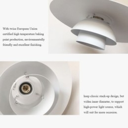 Lumină suspendată din aluminiu alb Candelabru contemporan Corp de iluminat suspendat reglabil