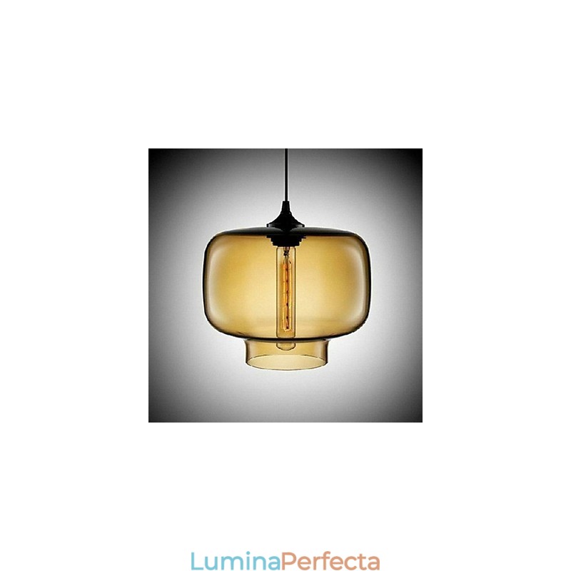 Pandantiv cu design sticle 1 lumină Pictură concisă din fier