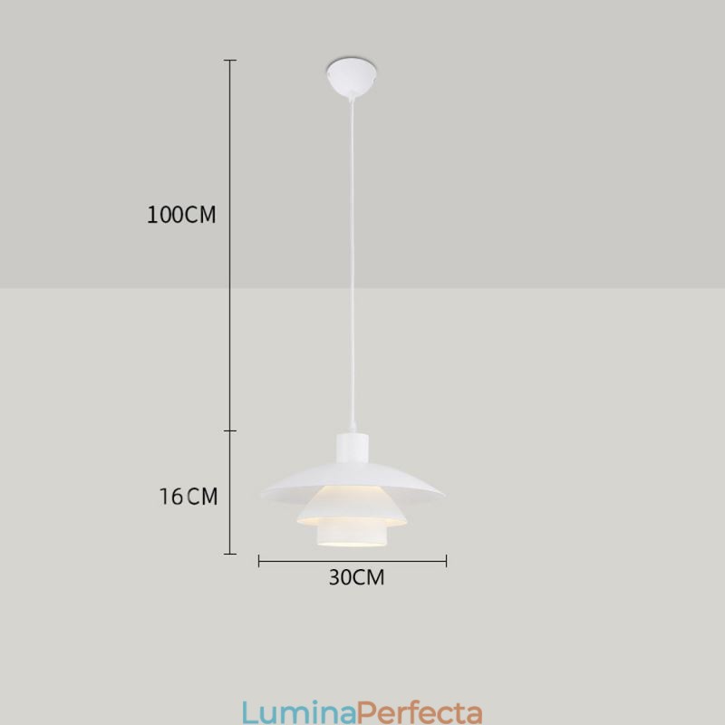Lumină suspendată din aluminiu alb Candelabru contemporan Corp de iluminat suspendat reglabil