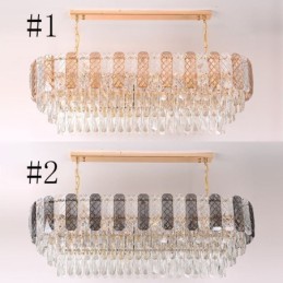 Lampă suspendată modernă din cristal Lampă suspendată ovală de lux