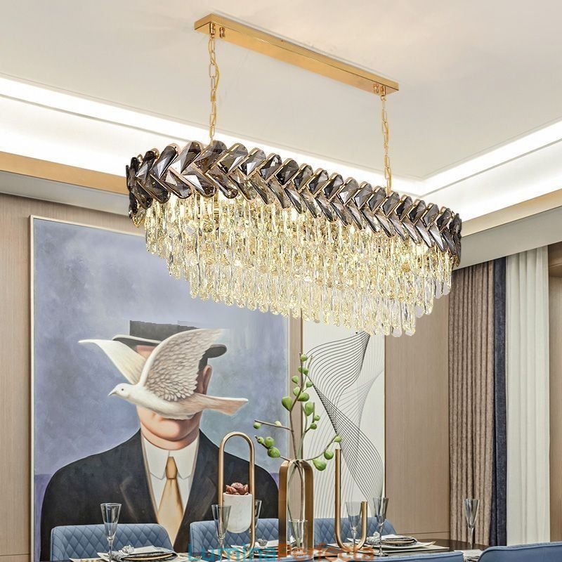 Plafoniera ovală de lux din cristal european