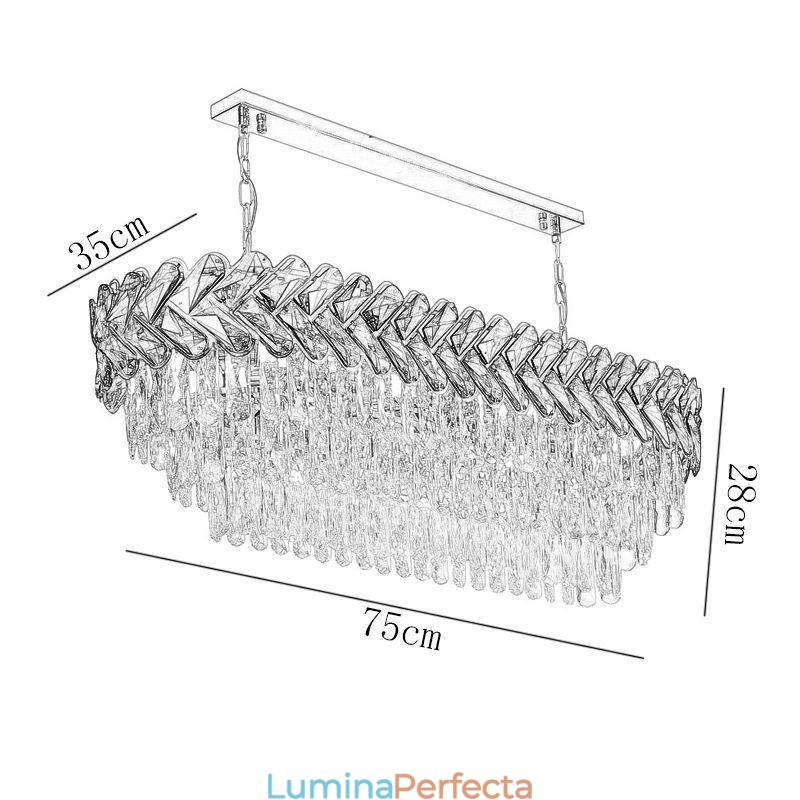 Plafoniera ovală de lux din cristal european