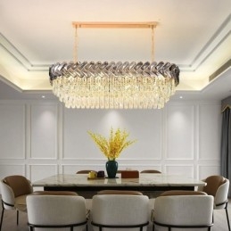 Plafoniera ovală de lux din cristal european