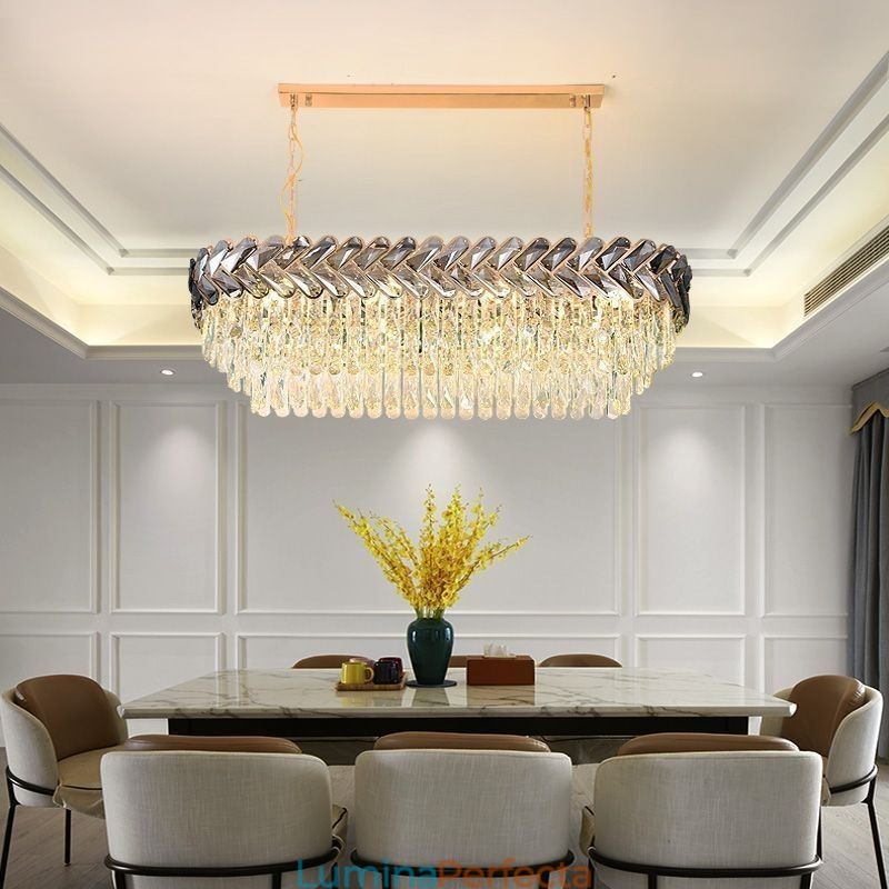Plafoniera ovală de lux din cristal european