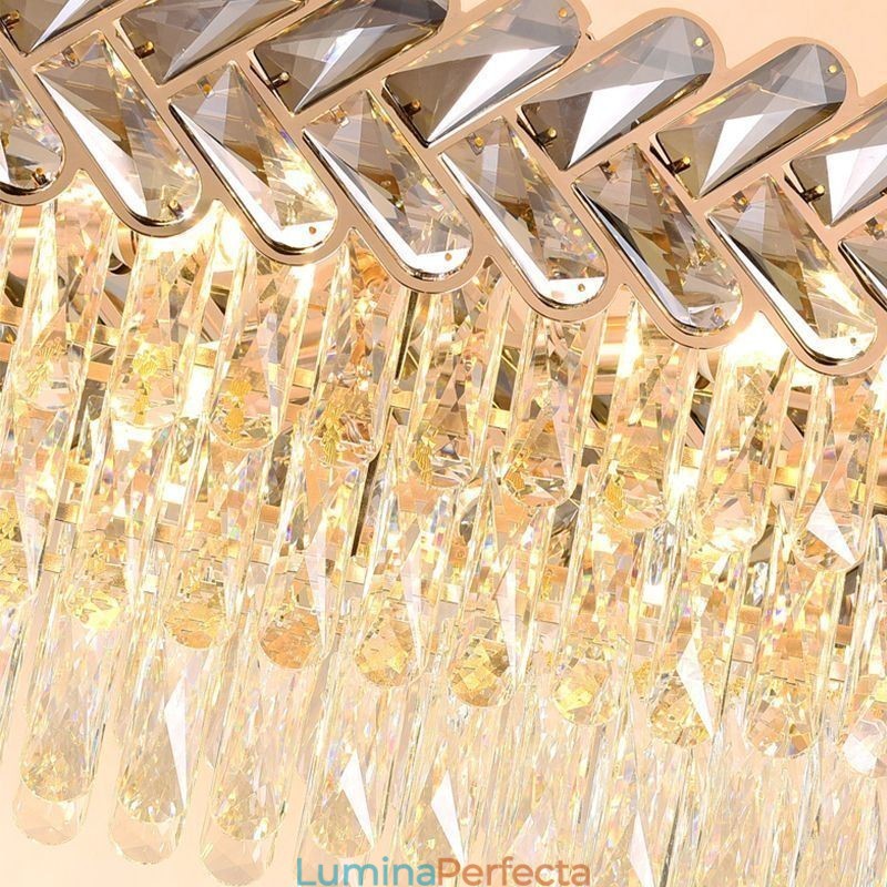 Plafoniera ovală de lux din cristal european
