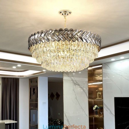 Plafoniera din cristal de aur Plafoniera din cristal de aur