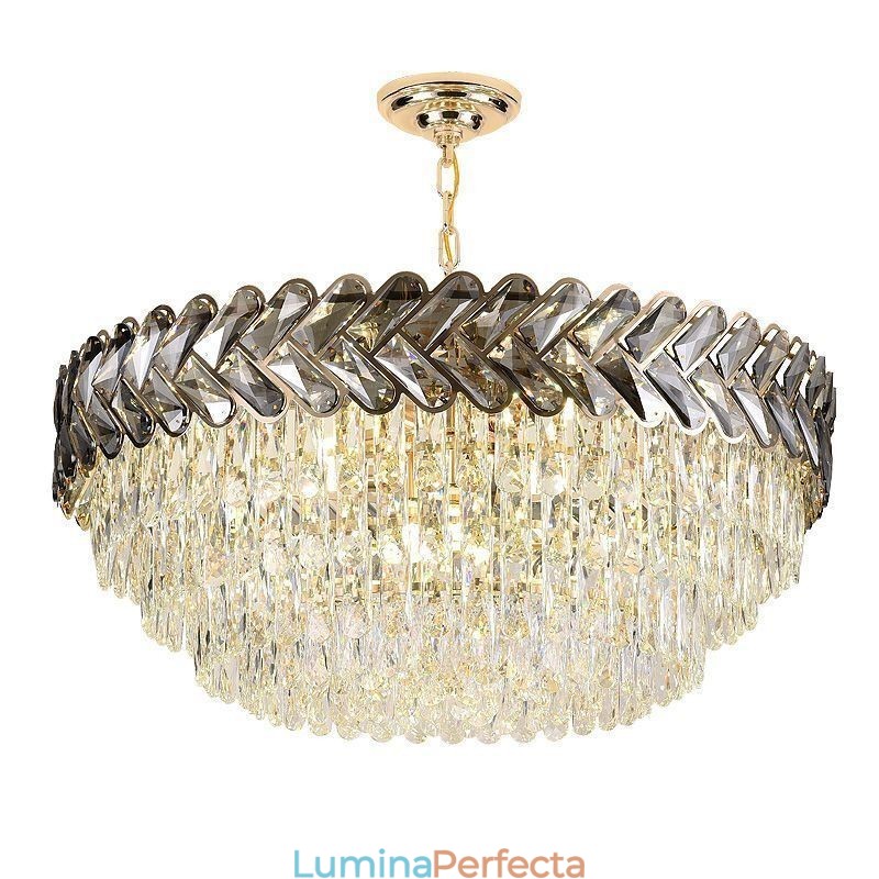Plafoniera din cristal de aur