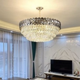 Plafoniera din cristal de aur