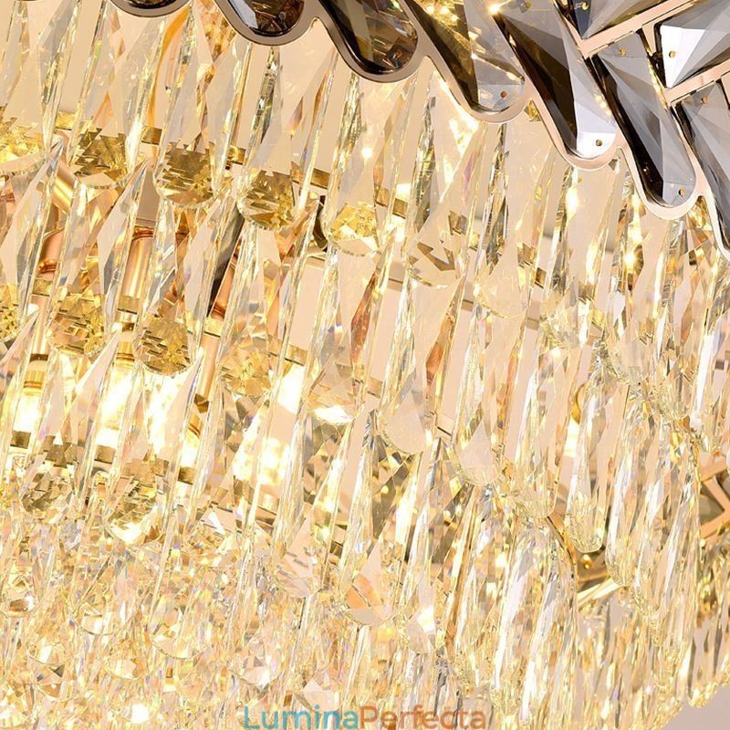Plafoniera din cristal de aur