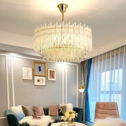 Plafoniera rotundă de cristal Coral Pendant