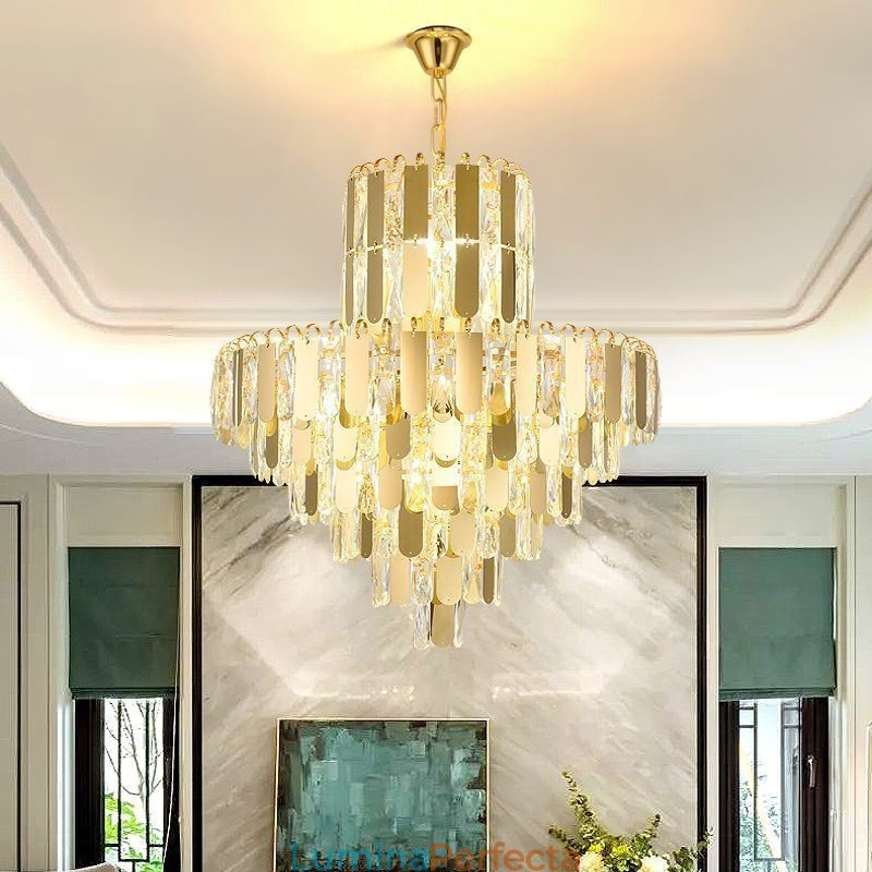 Lumină suspendată din cristal modernă Plafoniere contemporane