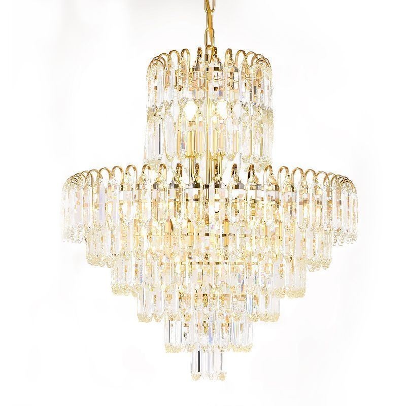 Lumină suspendată elegantă Corp de iluminat de tavan rotund din cristal