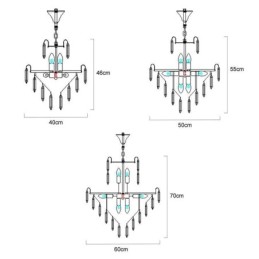 Lumină suspendată elegantă Corp de iluminat de tavan rotund din cristal