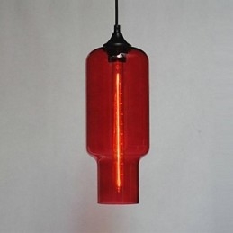 Lampă suspendată modernă din sticlă cu design maro Bubble