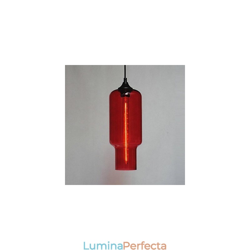 Lampă suspendată modernă din sticlă cu design maro Bubble