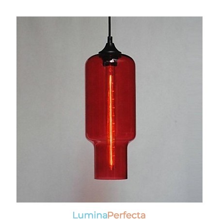 Lampă suspendată modernă din sticlă cu design maro Bubble Lampă suspendată modernă din sticlă cu design maro Bubble