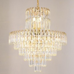 Lumină suspendată elegantă Corp de iluminat de tavan rotund din cristal