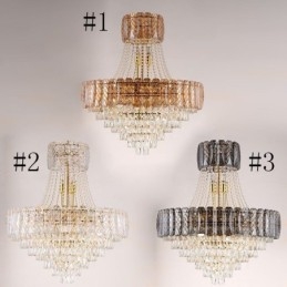 Lumină suspendată modernă din cristal Corp de iluminat rotund de tavan