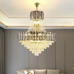 Lumină suspendată modernă din cristal Corp de iluminat rotund de tavan