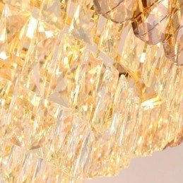 Lumină suspendată modernă din cristal Corp de iluminat rotund de tavan
