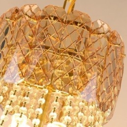 Lumină suspendată modernă din cristal Corp de iluminat rotund de tavan